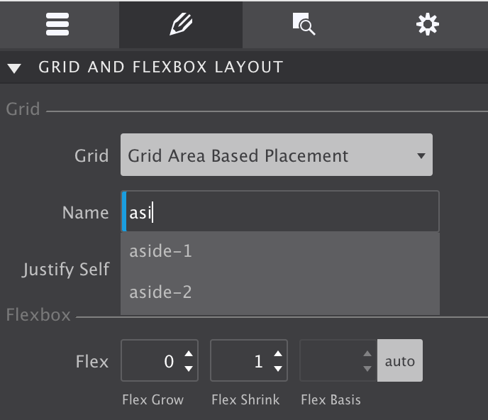 Grid Area Names