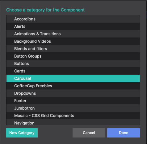 coffeecup bootstrap builder